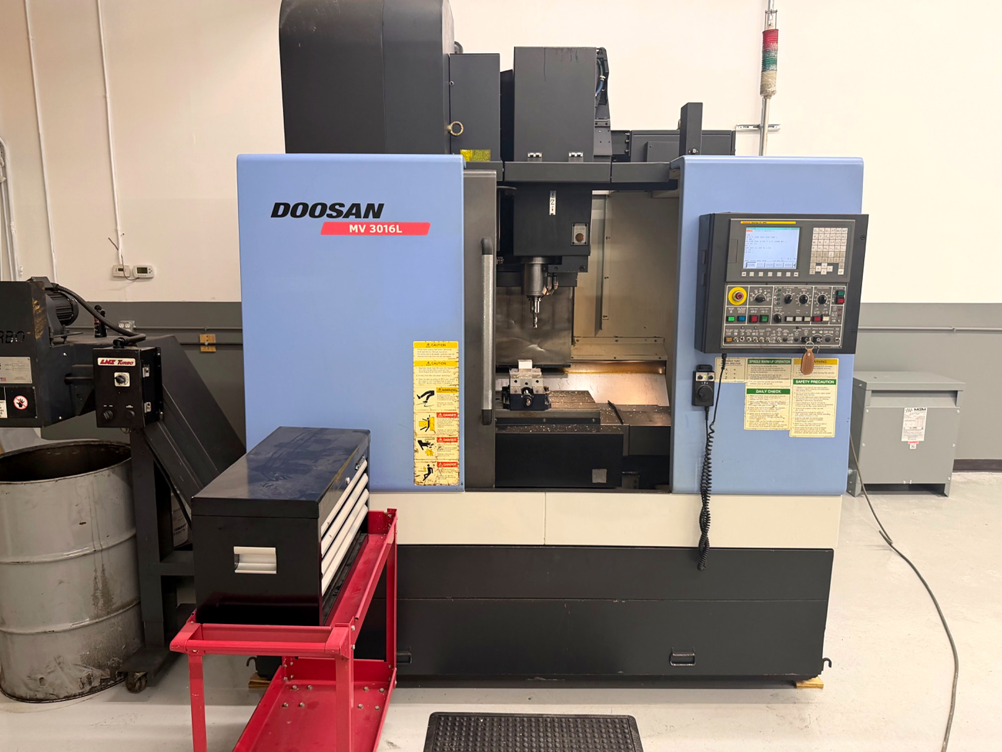 K&K's Doosan vertical machining center in Woodstock